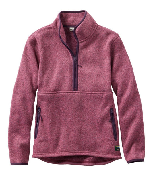 Women's L.L.Bean Sweater Fleece Half-Zip Pullover - US 4158