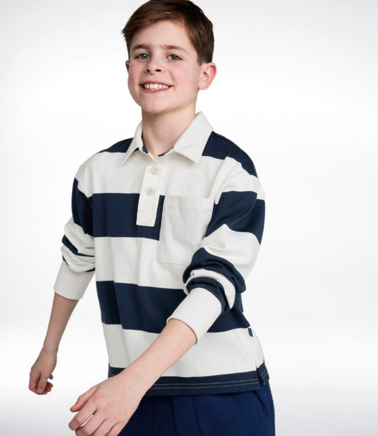 Kids' Striped Rugby Shirt - US 8348