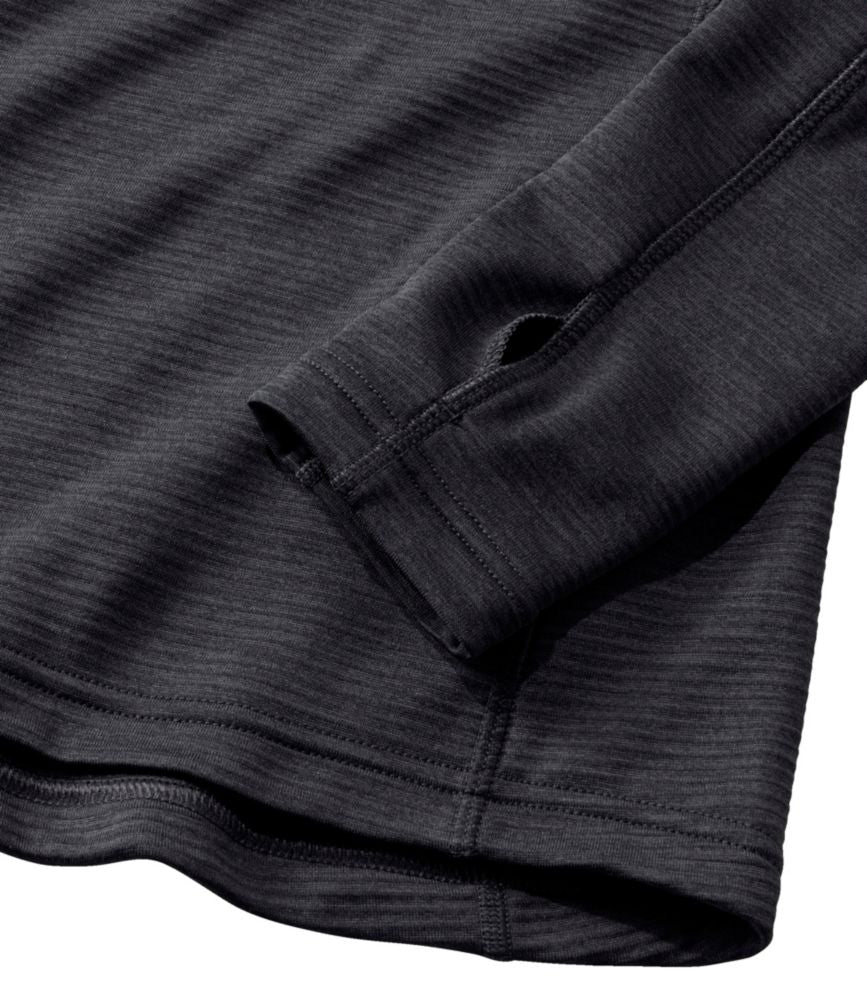 Women's L.L.Bean Midweight Base Layer Crew Top, 1/4 Zip - US 6962