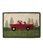 Wool Hooked Novelty Rug, Dog Caravan - US 0817