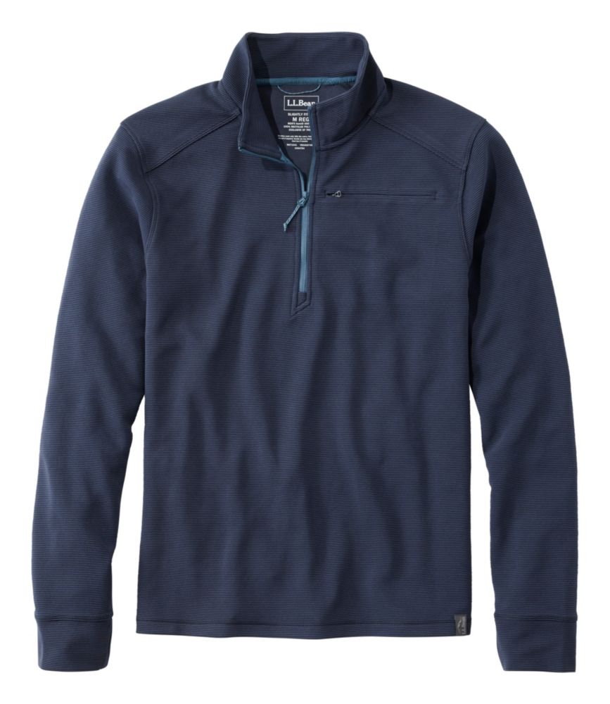 Men's VentureStretch Ottoman-Rib Pullover, Quarter-Zip - US 9741
