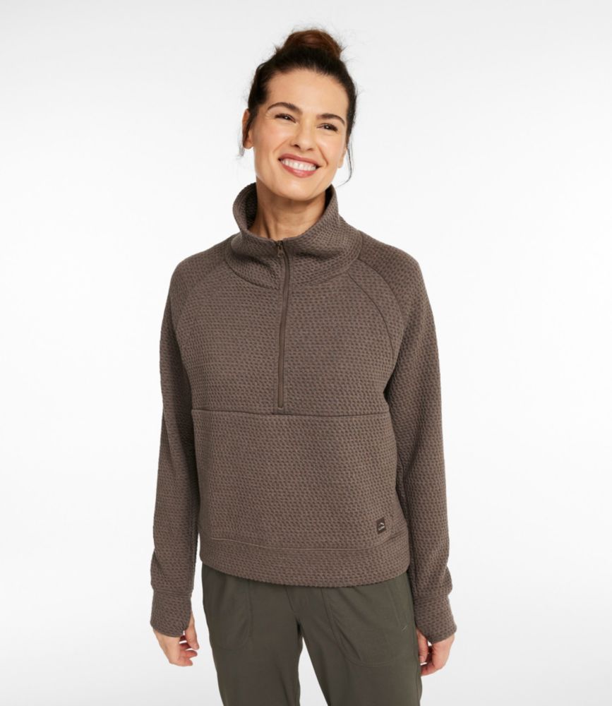 Women's Ridgeknit Half-Zip Pullover, Oversized - US 2537