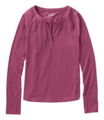 Women's Ribbed Performance Tee, Long-Sleeve Splitneck - US 8083