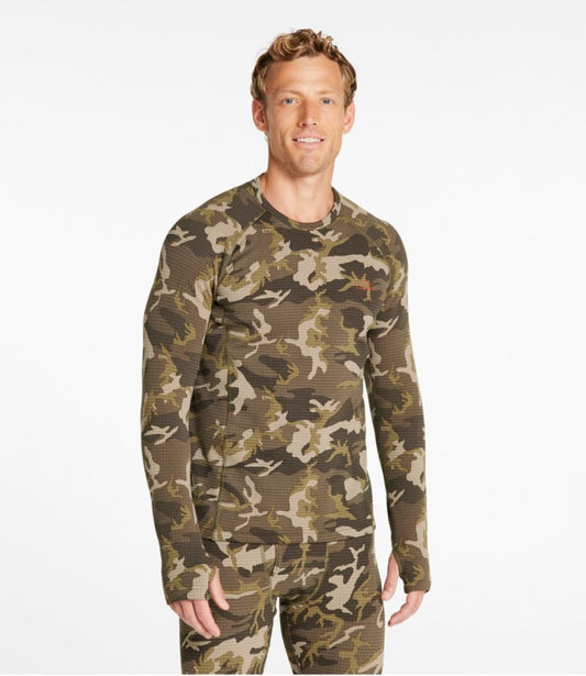 Men's L.L.Bean Heavyweight Base Layer Crew Top, Print - US 0925