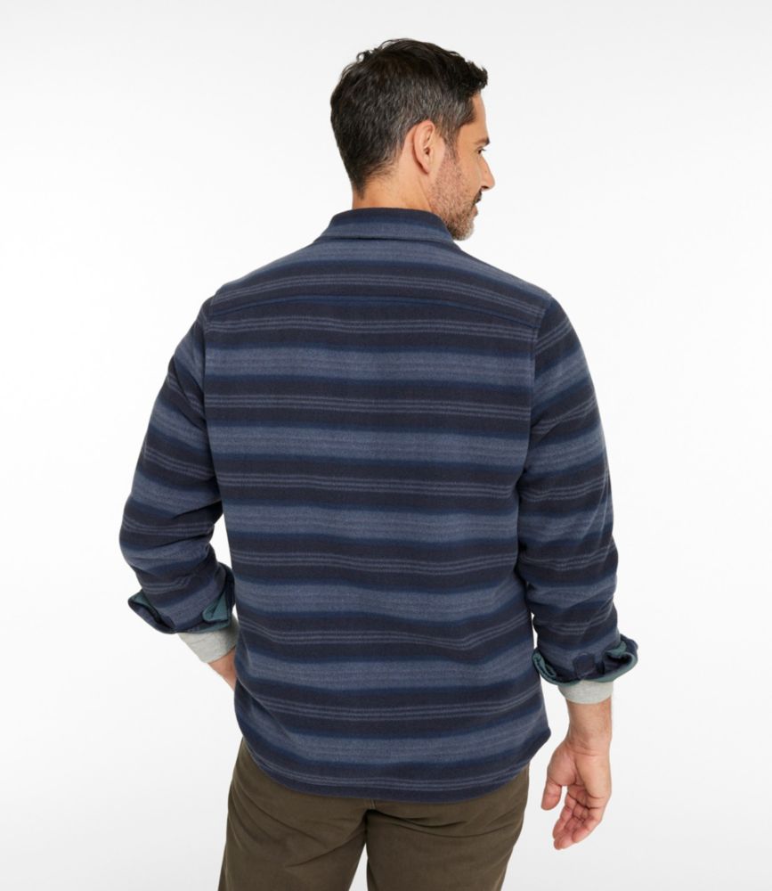 Men's Bean's Mariner Fleece Shirt, Print - US 3839