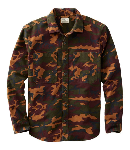 Men's Bean's Moleskin Shirt, Slightly Fitted Untucked Fit, Print - US 0671