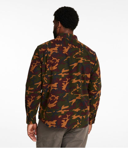 Men's Bean's Moleskin Shirt, Slightly Fitted Untucked Fit, Print - US 0671
