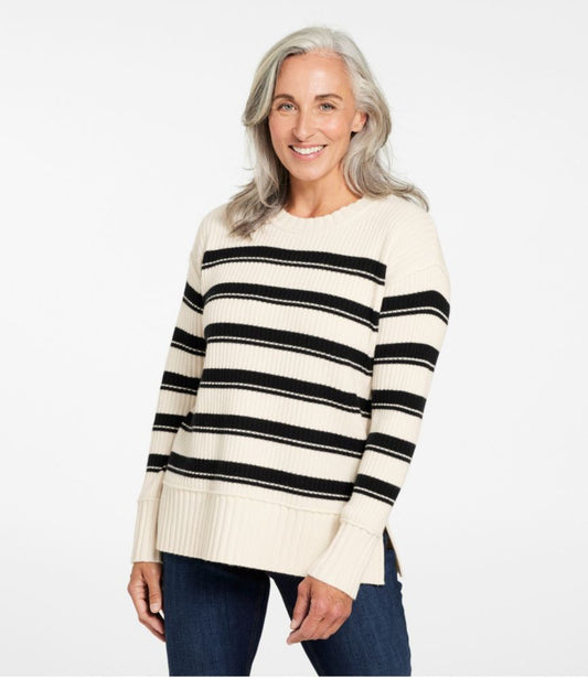Women's Heritage Heirloom Wool/Cashmere Sweater, Crewneck Stripe - US 9731