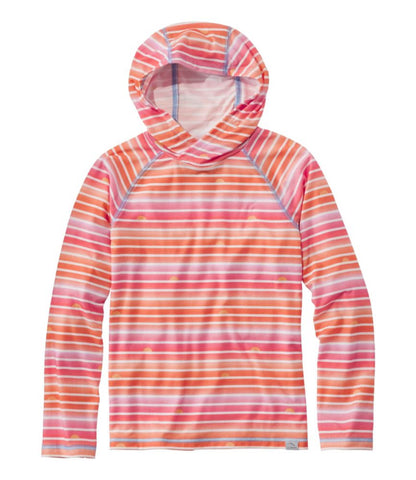 Kids' Everyday SunSmart® Hooded Tee, Long-Sleeve Stripe - US 8253