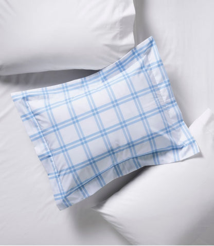 280-Thread-Count Pima Cotton Percale Comforter Cover Collection, Windowpane - US 8753