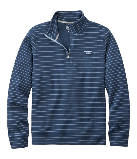 Men's Comfort Stretch Performance® Piqué, Quarter-Zip Pullover, Stripe - US 7553