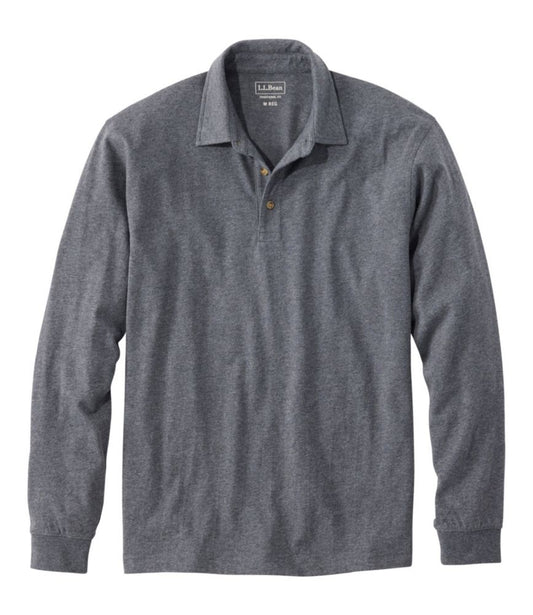 Men's Carefree Unshrinkable Polo, Long-Sleeve, Without Pocket - US 0937