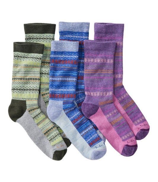 Adults' Wicked Soft Cotton Socks Fair Isle Gift Set, 3-Pack - US 2068