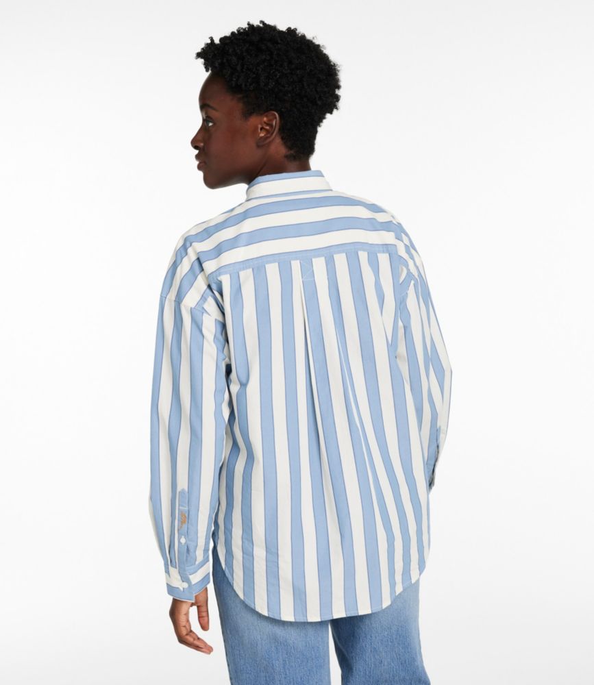 Women's Signature Premium Essential Poplin Shirt, Long-Sleeve Novelty Stripe - US 7577