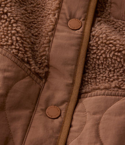 Women's Bean's Mixed Media Sherpa Fleece Jacket - US 6886