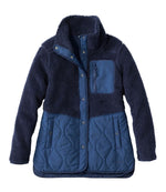 Women's Bean's Mixed Media Sherpa Fleece Jacket - US 9013