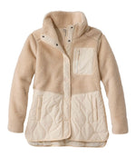 Women's Bean's Mixed Media Sherpa Fleece Jacket - US 9360