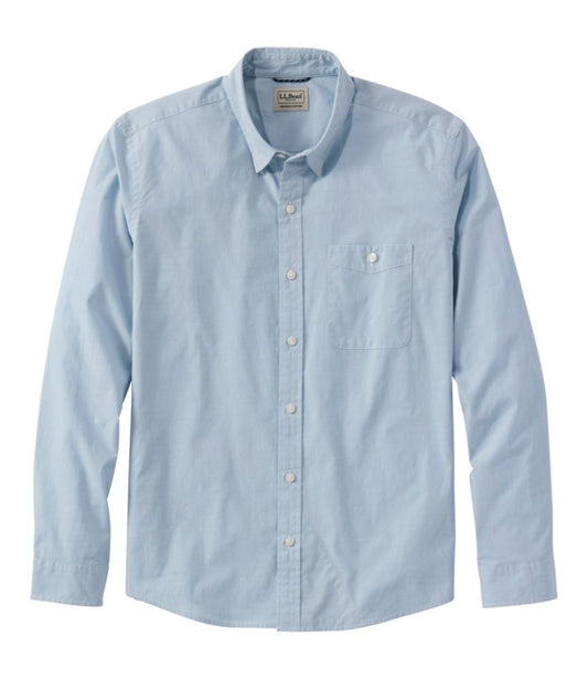 Men's Comfort Stretch Performance® Chambray Shirt, Long-Sleeve, Slightly Fitted Untucked Fit - US 5710