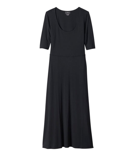 Women's Summer Knit Dress, Three-Quarter-Sleeve Scoopneck - US 8816