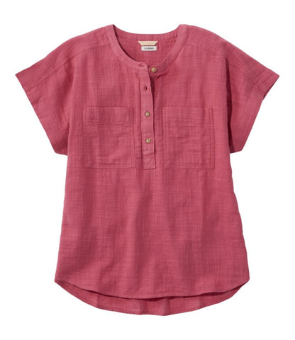Women's L.L.Bean Day Breeze Shirt, Short-Sleeve Popover - US 7096