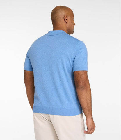 Men's All Seasons Cotton Blend Sweater, Short-Sleeve Polo - US 7055