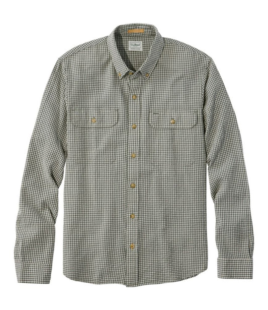 Men's Sunwashed Textured Shirt, Slightly Fitted, Plaid - US 2679