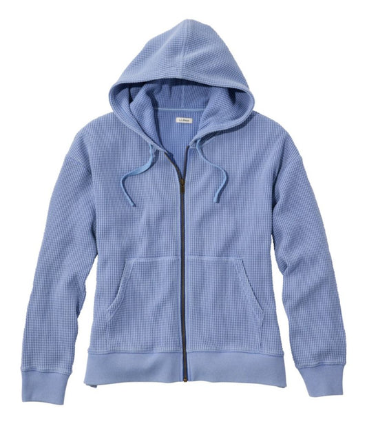 Women's Sunwashed Waffle Top, Full-Zip Hoodie - US 7386