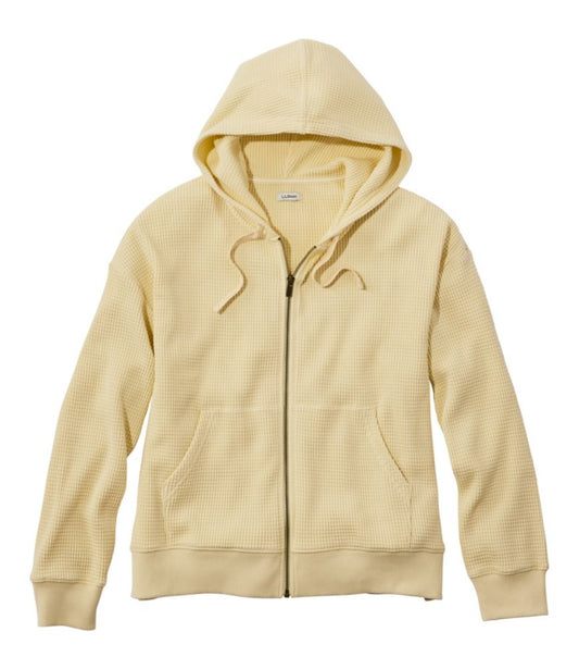 Women's Sunwashed Waffle Top, Full-Zip Hoodie - US 8094