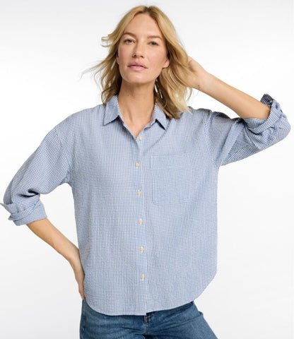 Women's Sunwashed Textured Big Shirt - US 0737