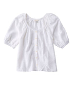 Women's Bean's Seacoast Seersucker Scoopneck Shirt - US 5170