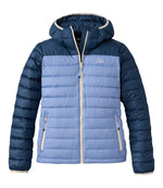 Women's Access Down Hooded Puffer, Colorblock - US 8823