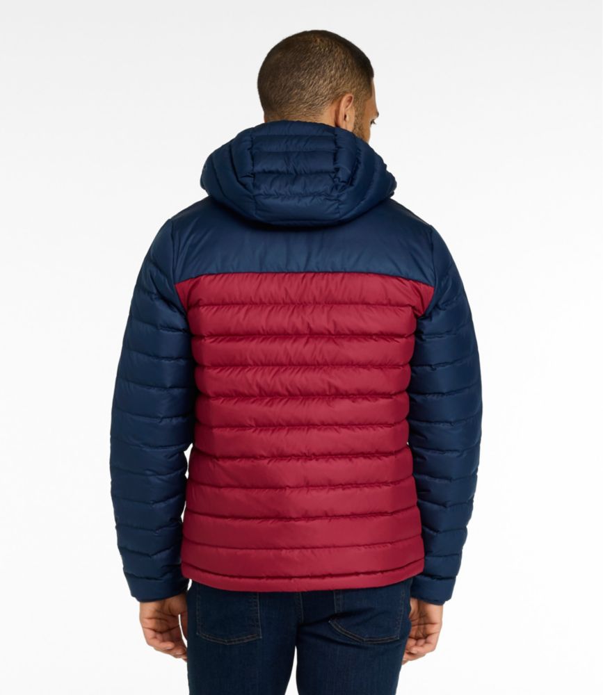 Men's Access Down Hooded Puffer, Colorblock - US 7293