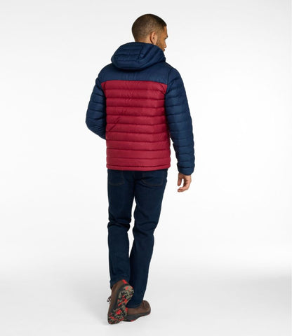 Men's Access Down Hooded Puffer, Colorblock - US 7293