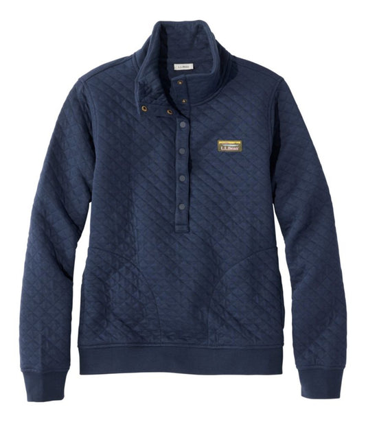 Women's Quilted Half-Snap Sweatshirt - US 7054