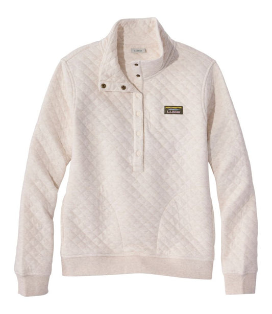 Women's Quilted Half-Snap Sweatshirt - US 8105