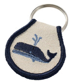 Embroidered Patch Charm, Whale - US 0436