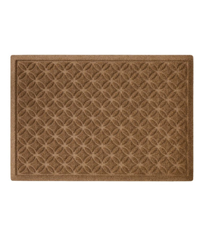 Heavyweight Recycled Waterhog Doormat, Geometric Rings - US 4998