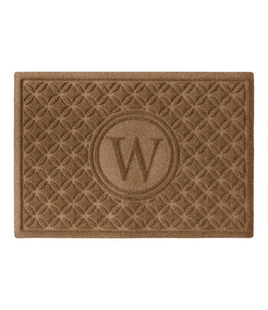 Heavyweight Recycled Waterhog Doormat, Geometric Rings, Personalized - US 5291