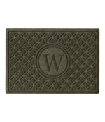 Heavyweight Recycled Waterhog Doormat, Geometric Rings, Personalized - US 2365