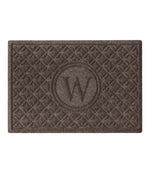 Heavyweight Recycled Waterhog Doormat, Geometric Rings, Personalized - US 8389