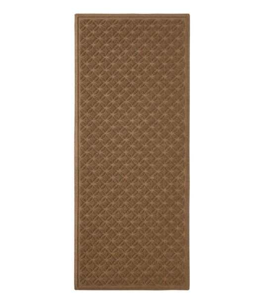 Heavyweight Recycled Waterhog Mat Runner, Geometric Rings - US 7408