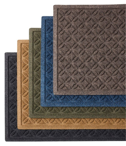 Heavyweight Recycled Waterhog Mat Runner, Geometric Rings - US 6758