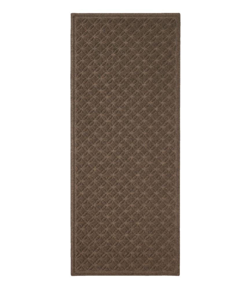 Heavyweight Recycled Waterhog Mat Runner, Geometric Rings - US 1910