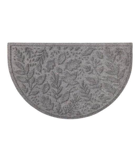 Everyspace Recycled Waterhog Doormat, Half Round, Foliage - US 0781