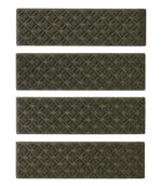 Heavyweight Recycled Waterhog Stair Tread, Geometric Rings - US 4104
