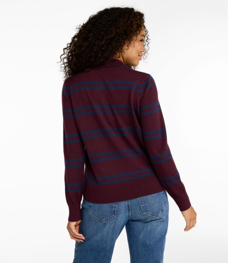 Women's Essential Merino Wool Sweater, Polo Stripe - US 8459