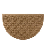 Heavyweight Recycled Waterhog Doormat, Half Round, Geometric Rings - US 6470